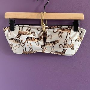 Aerie bandeau big cat bikini top